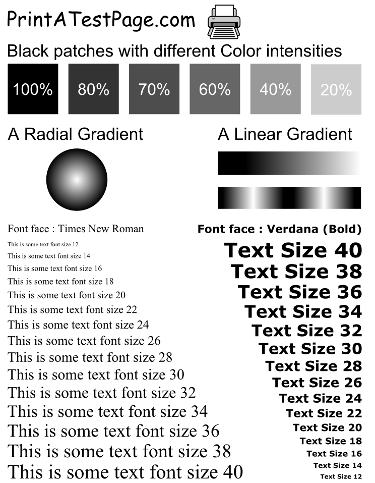 Print a Test Page Online - A Simple Printer Test Page